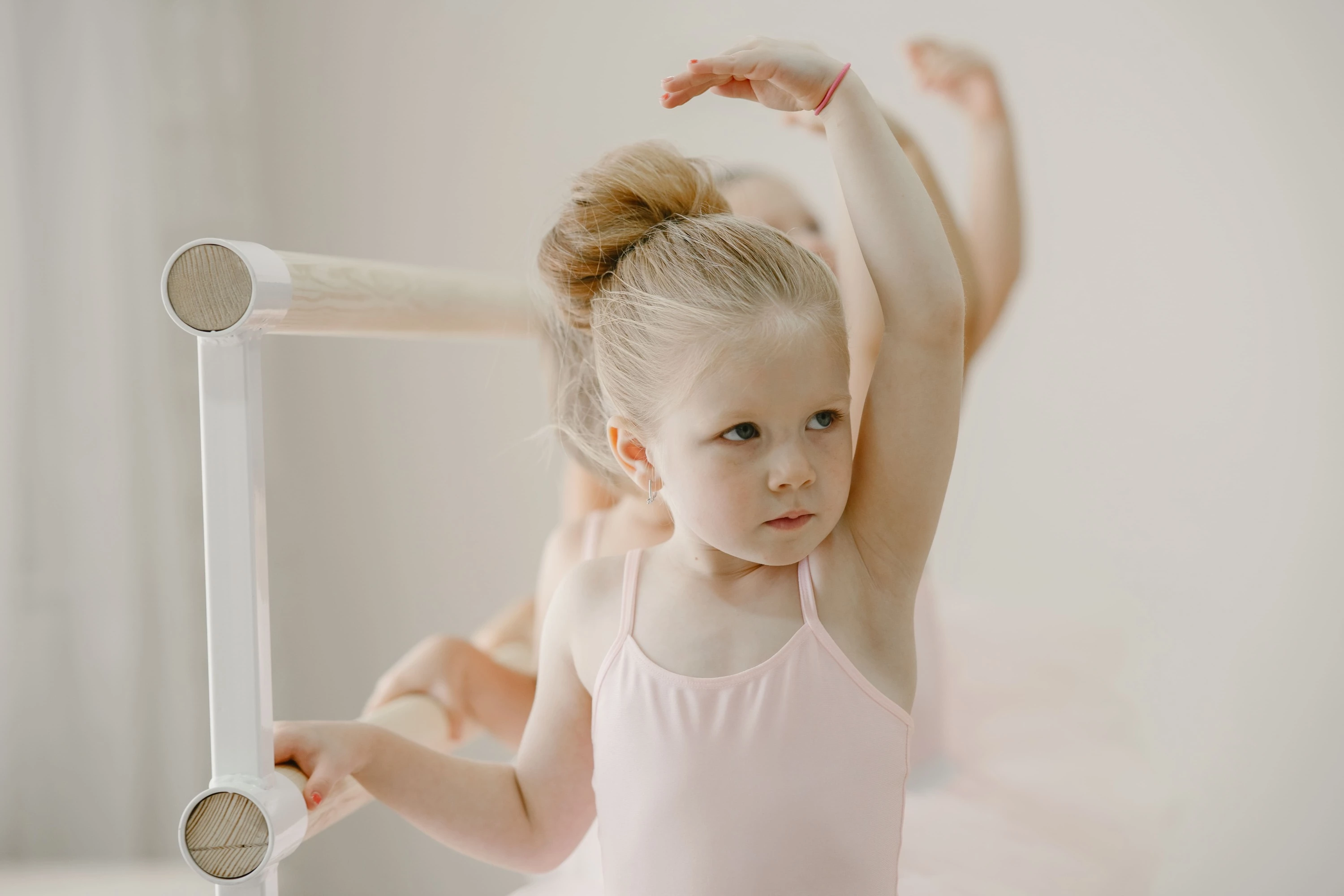 cute-little-ballerinas-pink-ballet-costume-children-pointe-shoes-is-dancing-room-kid-dance-class